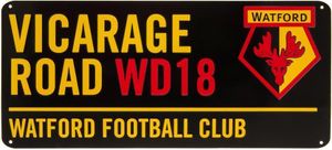 Watford FC - Dopravní značka "Vicarage Road WD18" SG21651 (jedna velikost) (černá/žlutá/červená)