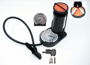 CBK-MS® Mini Fusspumpe für alle Ventile Standpumpe Fahrrad Luftpumpe Fahrradpumpe