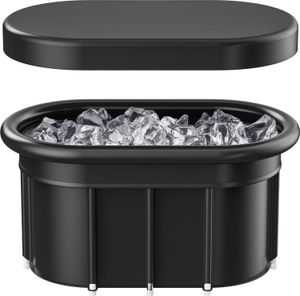 Yuanny faltbare aufblasbare Badewanne, schwarz