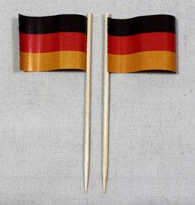 Party-Picker Flagge Deutschland Papierfähnchen in Spitzenqualität 25 Stück Beutel