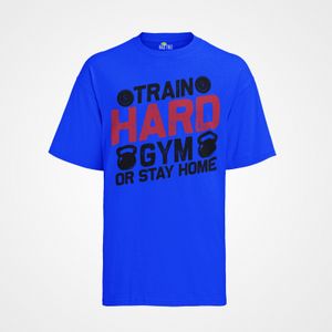 Bio Herren T-Shirt Train Hard or Stay Home Bodybuilding Gym Sport Shirt Man