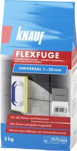 Knauf Fugenmörtel Flexfuge Universal 1 - 20 mm zementgrau 5 kg