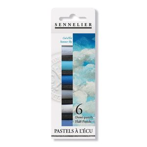 SENNELIER N132288.04 Extra-Soft Halb Pastell 6 Sticks Set, Pigment, Sommerhimmel, Set of 6