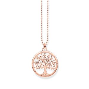 Thomas Sabo KE1660-415-40 Kette mit Anhänger Damen Tree of Love Silber Roségold