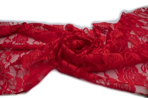 Stretch Lace Fabric Red 50 x 150 cm