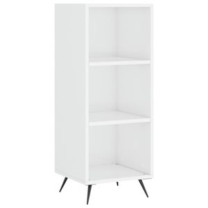 vidaXL Policová skriňa vysoký lesk biela 34,5x32,5x90 cm Drevo Materiál