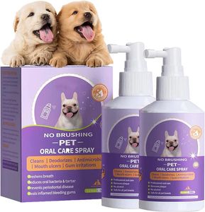2 Stück 50ml Zahnreinigungsspray für Haustiere, Atemerfrischer Mundspray Entfernt Zahnstein und Flecken Mundspray für Katze und Hund