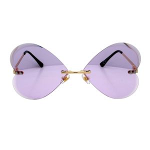 Festivalbrille Herz Brille Sonnenbrille Damen Große Herzform Brillengläser Facettenschliff Edle Luxus Party Festival Bri