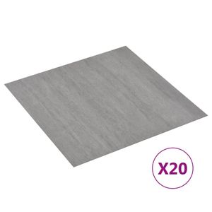 vidaXL PVC dlaždice samolepiace 20 ks. 1,86 m² sivá