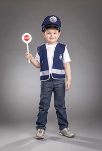 Kinder Kostüm Polizist Polizei Weste Karneval Fasching Gr.116