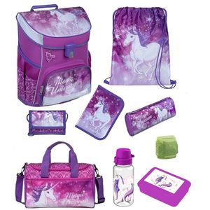 MAGIC UNICORN EINHORN Schulranzen Scooli Campus Fit 9-teilges Set mit Sporttasche