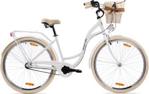 Goetze Style 28 | 18 Zoll ALU City Bike Damen Fahrrad, 3-Gang Nabenschaltung mit Rücktritt, Korb inkl.