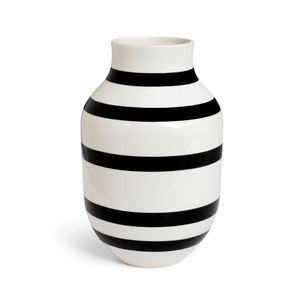 Kähler Design Omaggio Vase schwarz weiß 30,5 cm