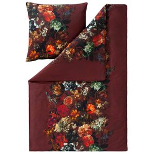 Estella Mako-Satin Bettwäsche Traumstoff Raphaela bordeaux 155x220 cm + 80x80 cm