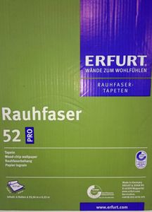 Erfurt Rauhfaser Tapete 52 Pro - 6 Rollen - Tapete Rauhfaser 0,53x33,5m