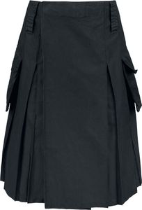 Brandit Mittellanger Rock Herren Kilt schwarz Basics 100% Baumwolle L Brandit Mittellanger Rock Herren Kilt schwarz Basics 100% Baumwolle L