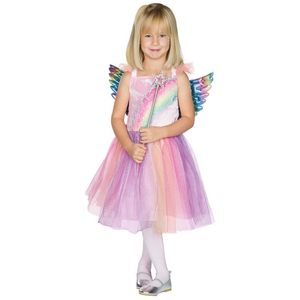 Kinder Kostüm Märchen Elfe Fee Kleid rosa Karneval Fasching Gr. 116
