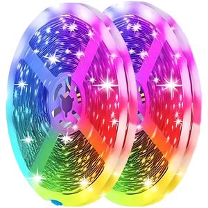 LED pásik 5M Strip Set s diaľkovým ovládaním Light Strip Smart RGB Light Strip Zmena farby svetelnej reťaze SMD Stmievateľné Vodotesné Party osvetlenie Retoo