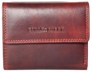 Červená stredná kožená peňaženka RFID Bull Burry Whole Wallet vyrobená zo silnej pravej hovädzej kože