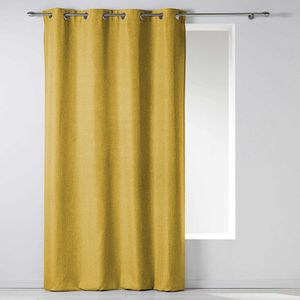Záclona s očkami 140 cm x 260 cm Rimini Yellow