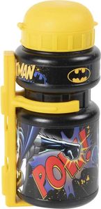 Tataway Batman Kinder-Fahrrad-Trinkflasche, 350 ml, Superhelden, Gelb, Schwarz, Mann, Fledermaus, DC Comics, Universal-Fahrrad