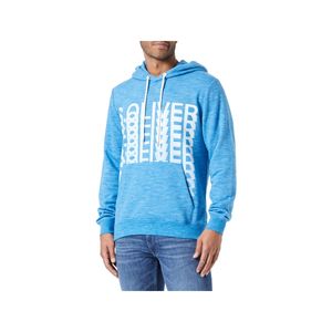 28500 S. Oliver, ,  Herren Hoodie Sweatshirt Kapuzensweater, Sweaterstrick angerauht, blue, M