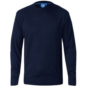 D555 "Jovanni 2" Pullover Rundhalsausschnitt für Herren DC481 (5XL) (Marineblau)