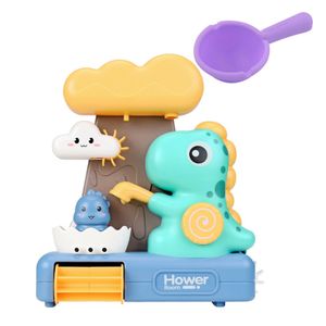 Badewannenspielzeug Set, Badespielzeug Dinosaurier für Kinder mit Wasserlöffel，Wasserspielzeug Kinder Baby Badespielzeug