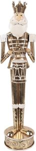 Clayre & Eef Weihnachtsdekoration Nussknacker 38 cm Goldfarbig Eisen