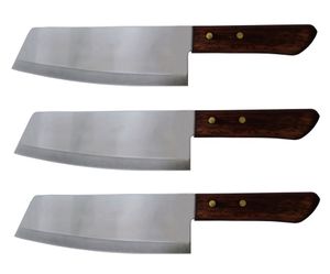 3er-Pack [ 3x #21 ] KIWI Thailand Fleischmesser mit Holzgriff 31cm / Messer