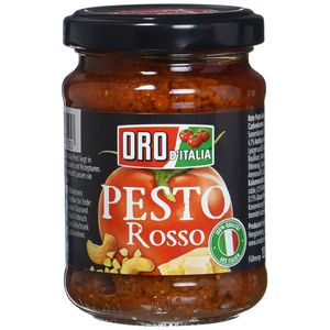 Oro d'Italia Pesto rosso fuer Nudelgerichte und Marinaden im Glas 135g