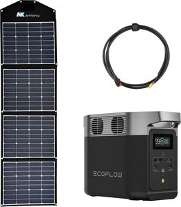 EcoFlow Delta 2 0% MwSt §12 III UstG 1024Wh Portable Powerstation mit 180W Solarmodul