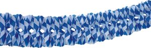 Veľká girlanda, papier Ø 16 cm - 10 m "Bavorská modrá" nehorľavá
