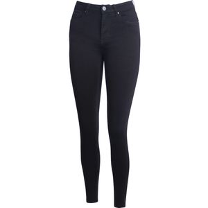 topschuhe24 2744 Damen Skinny Jeans Hose High Waist , Farbe:Schwarz, Größe:40 EU