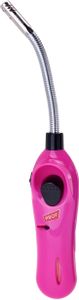 PROF Stabfeuerzeug pink, flexibler Stab, normale Flamme Piezo