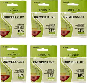 6 x UNIVERSAL Weinhefe Gärhefe flüssig Hefe Reinzuchthefe Gärung Obstwein Hefe