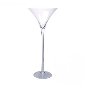 XL Martiniglas, Cocktailglas auf Fuß H. 70cm D. 30cm Glas klar Hendriks Deco