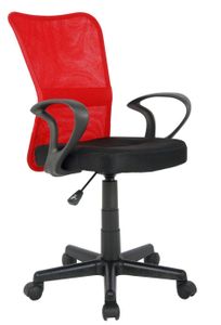 Bürostuhl Drehstuhl Schreibtischstuhl Rot/Schwarz H-298F-2/2121