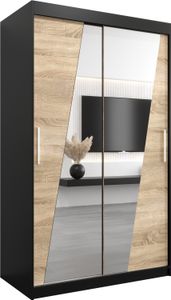 Kleiderschrank, Schiebetürenschrank Schlafzimmer, Schrank mit Spiegel RHOMB 120 cm
