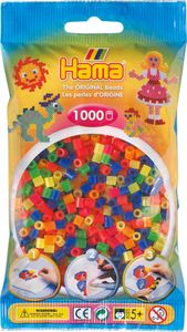 HAMA-Perlen Transparent NEON 1000Stück, 1Beutel
