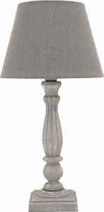 Tischlampe VINTAGE GREY grau weiß gewischt shabby chic Landhaus franske E14
