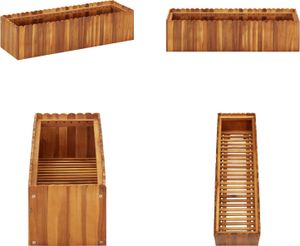 vidaXL Záhradný vyvýšený záhon 100 x 30 x 25 cm z masívneho dreva akácie - Vyvýšený záhon - Vyvýšené záhony - Drevený kvetináč - Kvetináč