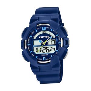 Calypso Kunststoff PolyurethanHerren Uhr K5772/3 Sport Armbanduhr blau Digital D2UK5772/3