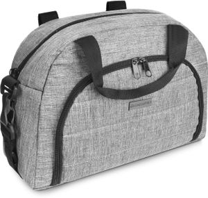 Zagatto Geräumige Kinderwagentasche Mehrzwecktasche für Trolley oder Schulter grau ZG663 Mommy Bag Mamma Tasche
