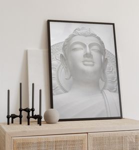 Poster Buddha hell, groesse_poster:70x100 cm, groesse_rahmen:weiß 70x100 cm