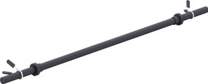 GORILLA SPORTS® Aerobic Langhantel - 130 cm, 30mm, mit Federverschlüsse, aus Kunststoff, Schwarz - Langhantelstange, Hantelstange für Fitness, Krafttraining