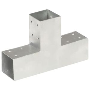 vidaXL Pfostenverbinder 4 Stk. T-Form Verzinktes Metall 71 x 71 mm