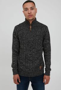 SOLID SDPankraz Herren Strickpullover Troyer Grobstrick Pullover mit Zopfstrickmuster Reißverschluss 100% Baumwolle Regular fit