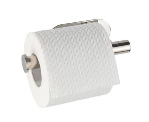 WENKO Toiletten Papier Halter Klo Rollen Edelstahl ohne Bohren Bad Gäste WC OREA