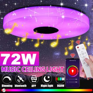 DIMMBAR 72W RGB LED Deckenleuchte Deckenlampe bluetooth Lautsprecher APP Remote